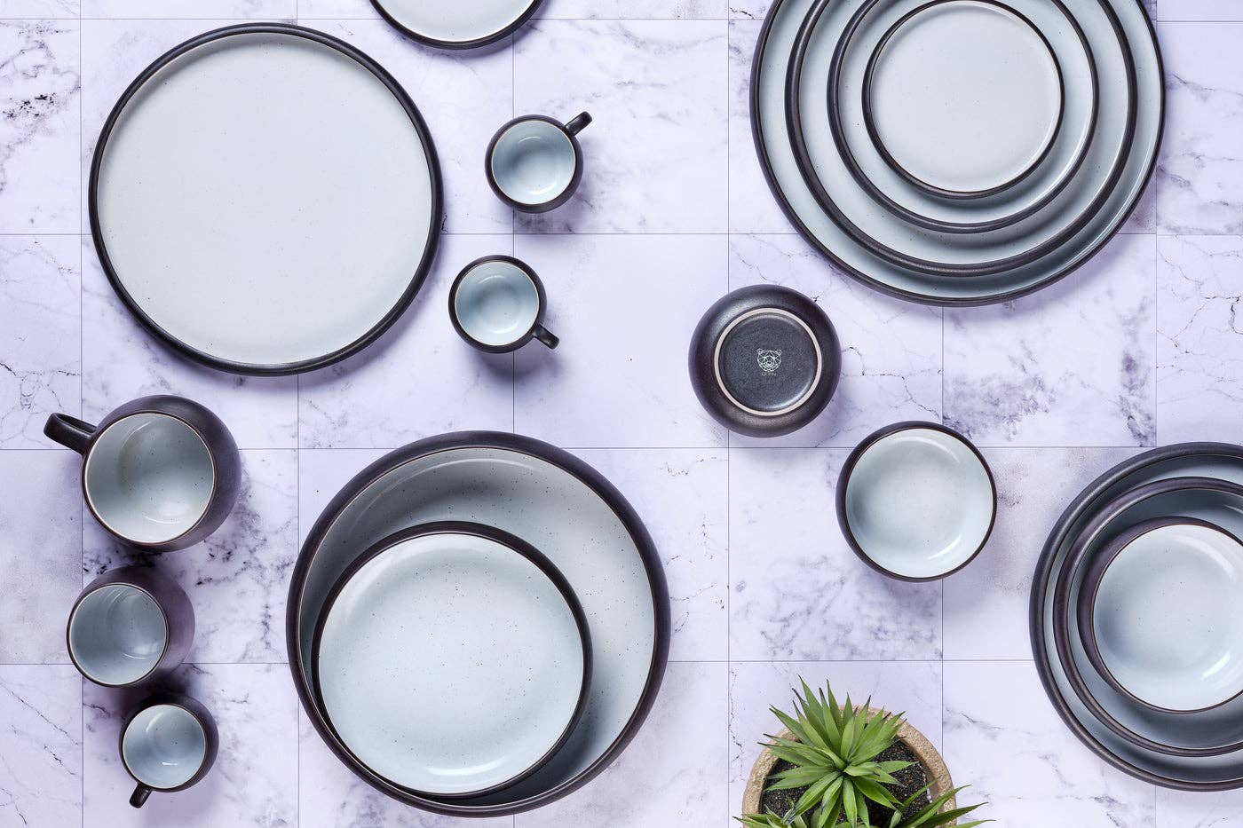 Björn - Wholesale Dinnerware Set - GOURMET Full Service - 36 pieces - Onyx4