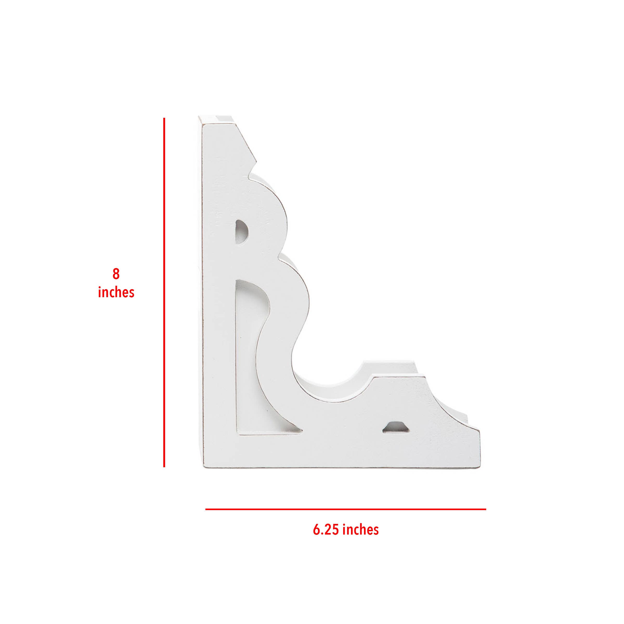 Foreside Home & Garden - Wholesale Bookend - Set 2 White Corbel Vintage Bookends3