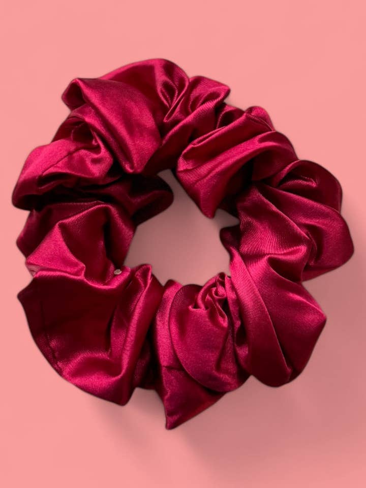 Deluxe Scrunchie Satin - Hair Accessories - Red for wholesale by AfricanFabs