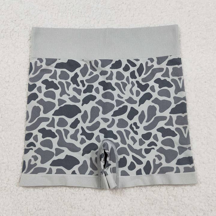 Adult Women Grey Camo Knitted Yoga Bottoms for wholesale by Aier Wholesale