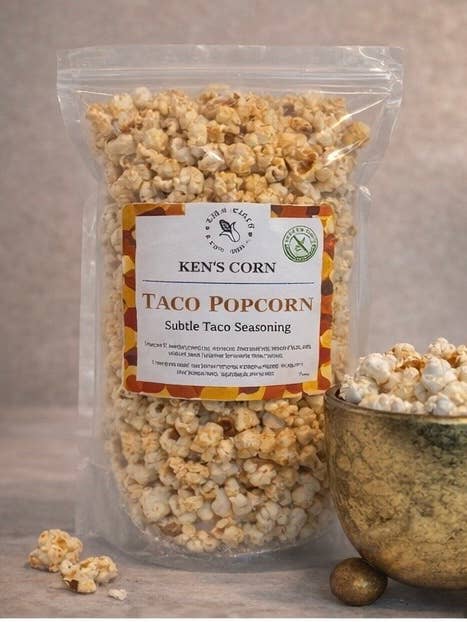 Popcorn Taco-Artisanal sans gluten 113g pour la vente par Ken and Mimi Gourmet Snacks