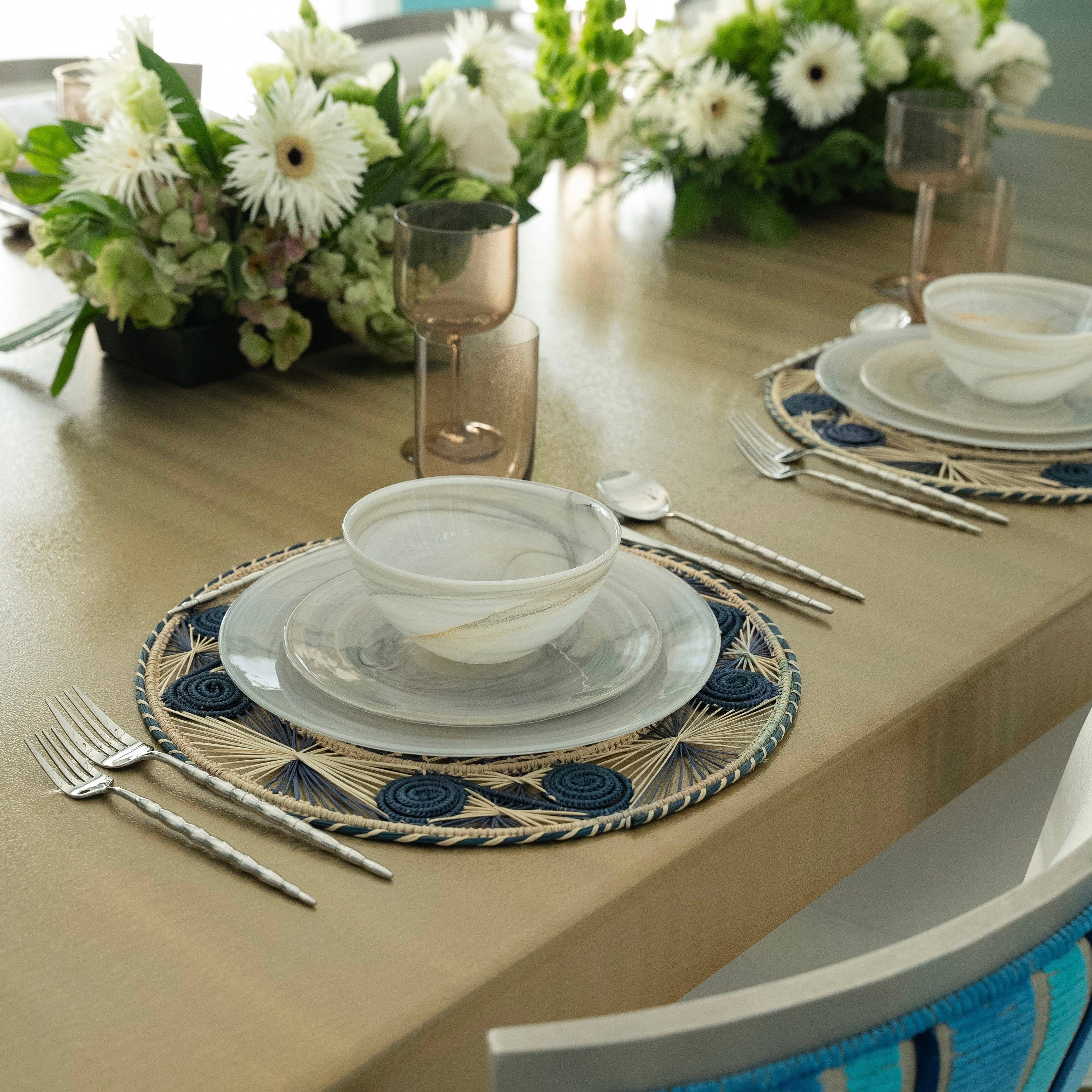 Lainy Home - Vente Service à vaisselle - Pack de 4 vaisselles Tropez Alabaster Taupe6