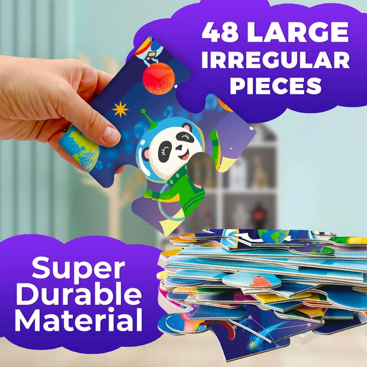 QUOKKA - Wholesale Puzzle - Kids - Giant Floor Puzzles for Kids 48 pieces | Space