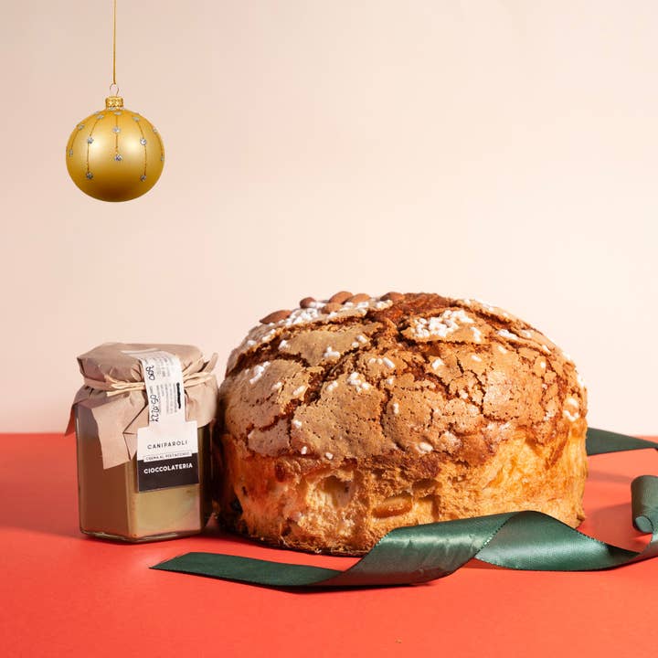 Panettone clássico com creme de pistáchio por atacado de Caniparoli Cioccolateria