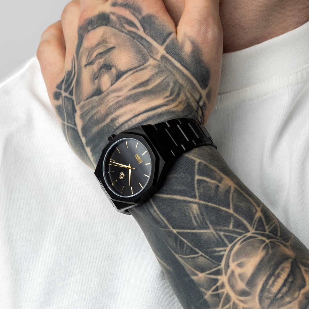 Twistedpendant - Vente Montre – homme - Montre en acier inoxydable noir Twistedpendant1