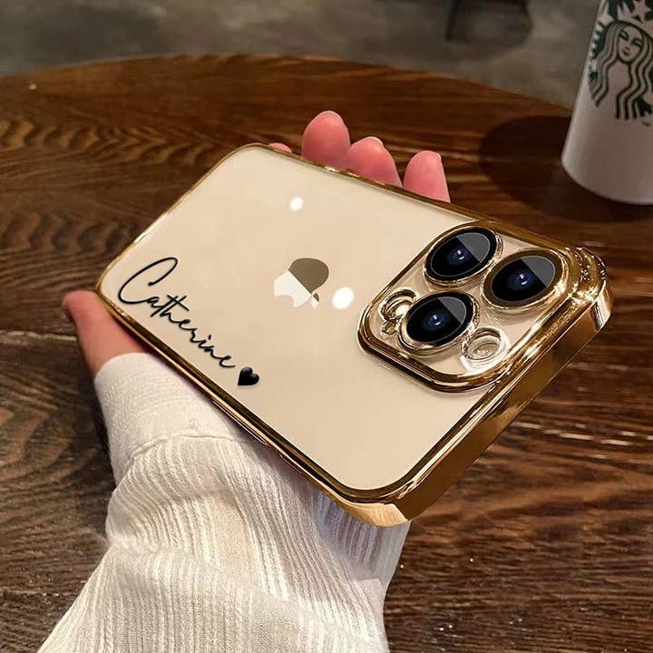 Maiden-Art - Wholesale Phone Case - Women's - 15 16 Pro Max Personalised Customized Name Case For iPhone 16 15 14 13 12 11 Pro Max Plating Transparent Clear Cover 16 Pro Max14