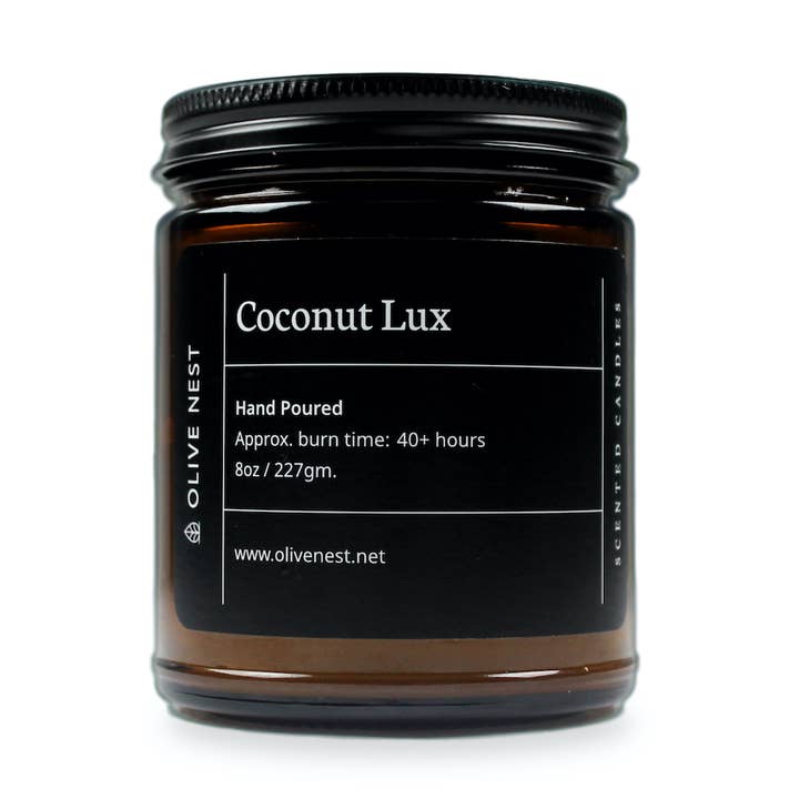 OLIVE NEST - Wholesale Jar/Filled Candle - *Best Seller* Coconut Lux Soy Blend Wood Wick Candle