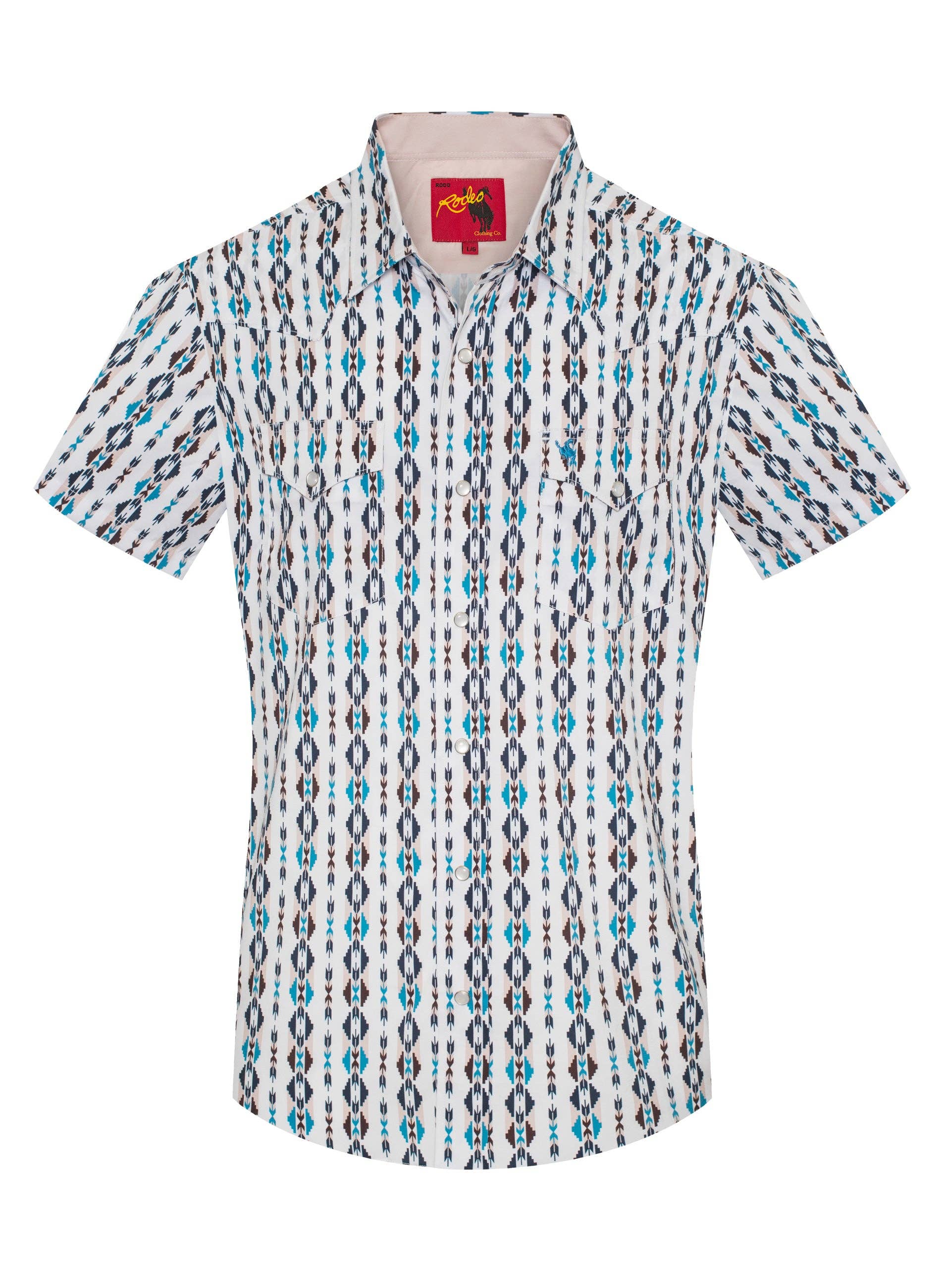 Rodeo Clothing - Wholesale Button Down Shirt - Men's - Men's Western Pearl Snap Aztec Print Shirt-MPS110S-1052
