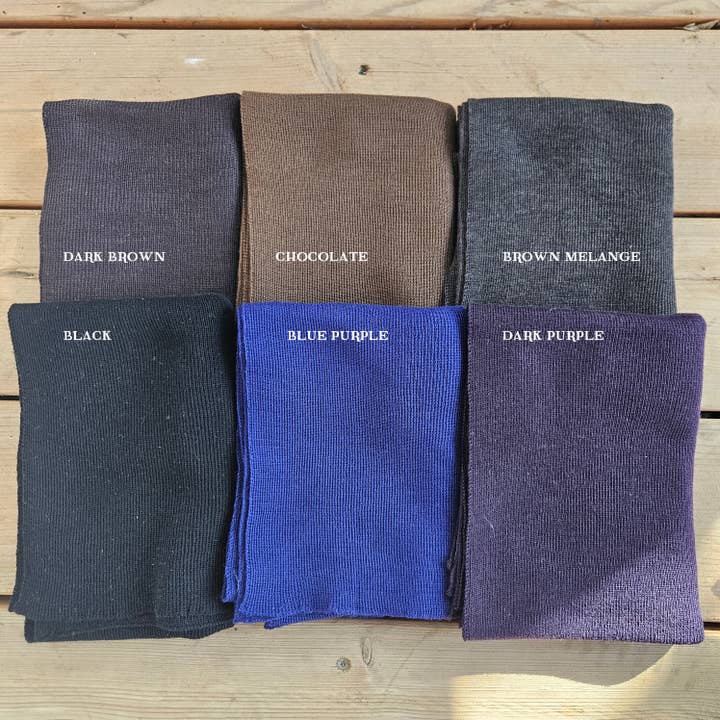 NorraVilla - Wholesale Scarf - Unisex - 100% Merino wool scarf for men or women - Unisex Dark Purple