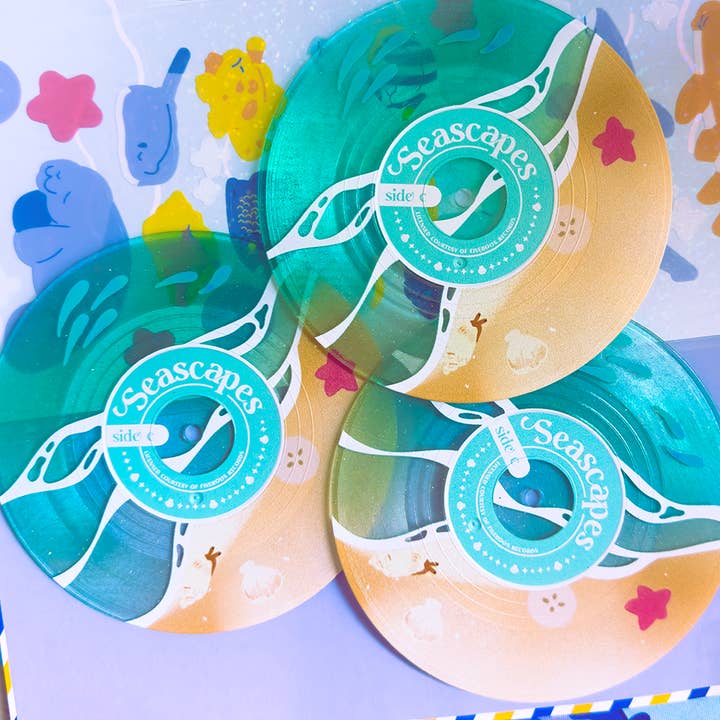 Seascapes Record Coaster for wholesale by Fiveboos Inc