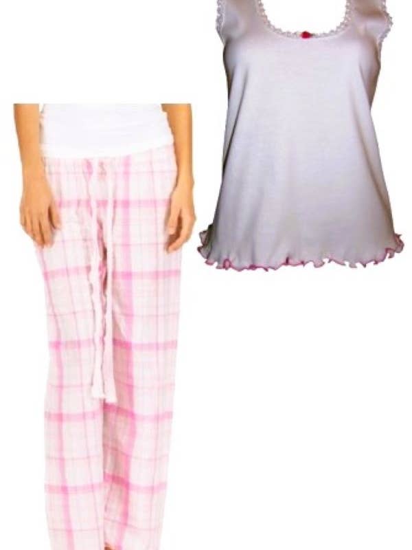 Playful Plaids Tank Top & Pajama Bottom Set for wholesale by Unusual Babe Undercover