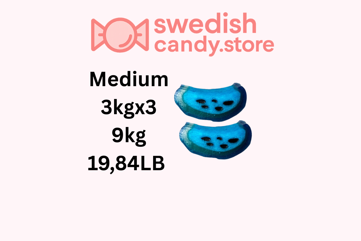 Swedish Candy.Store - Swedish Candy - Wholesale Gummy - Blå hallonlakritsskivor 3 kg/6,61 lb1