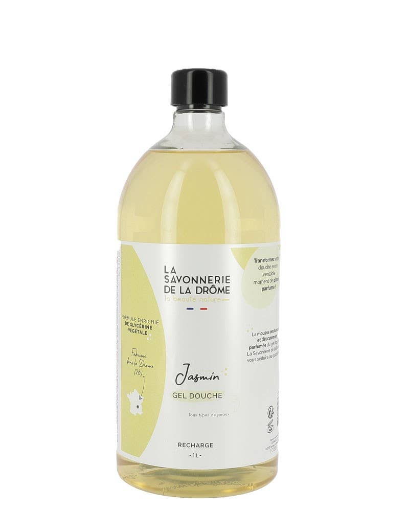 La Savonnerie de la Drôme - Wholesale Body Wash/Shower Gel - Jasmine Scented Shower Gel Refill 1L0