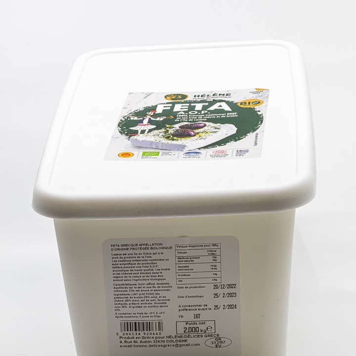 Helene Delices Grecs - Wholesale Cheese - ORGANIC PDO FETA 2Kg1