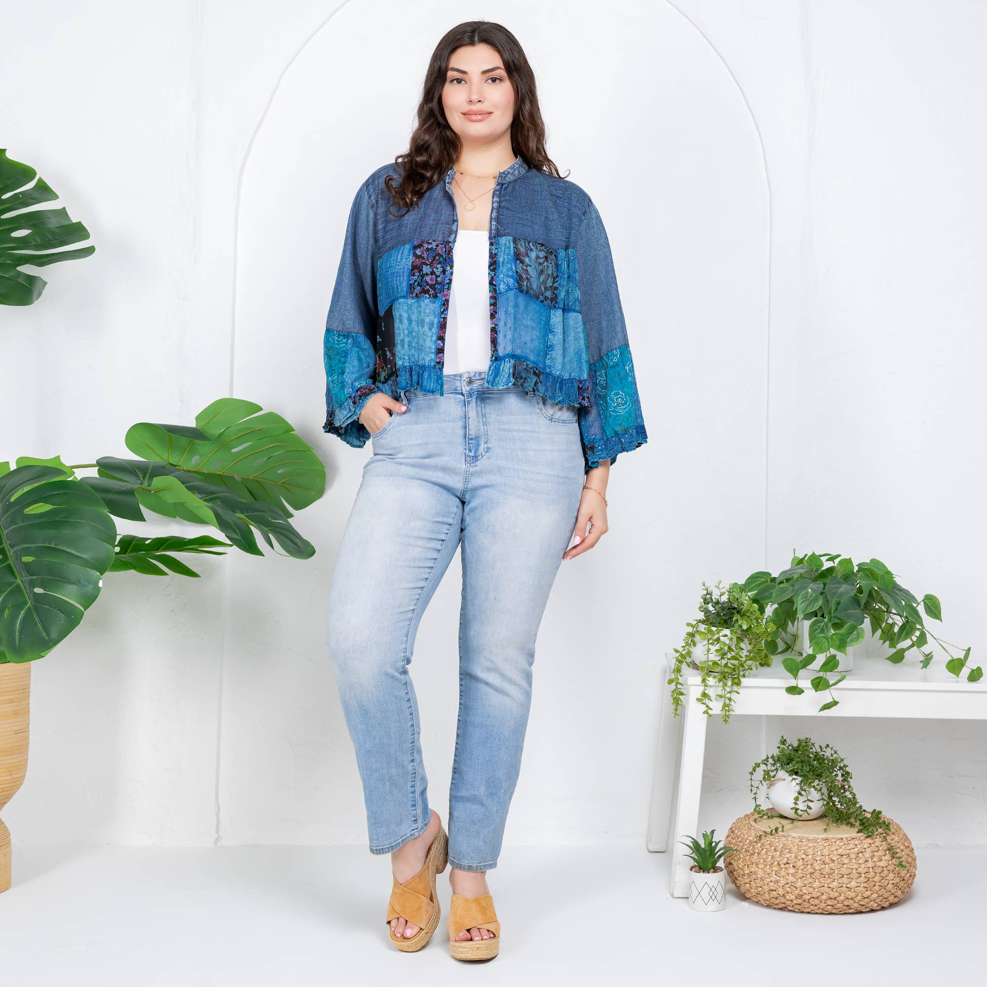 Young Threads - Wholesale Kimono - Women's - Boho Kimono Shrug with Bell Sleeves - New13