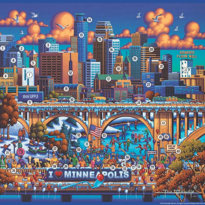 Boardwalk Puzzle Company - Wholesale Puzzle - Adult - Minneapolis - 1000 Piece2