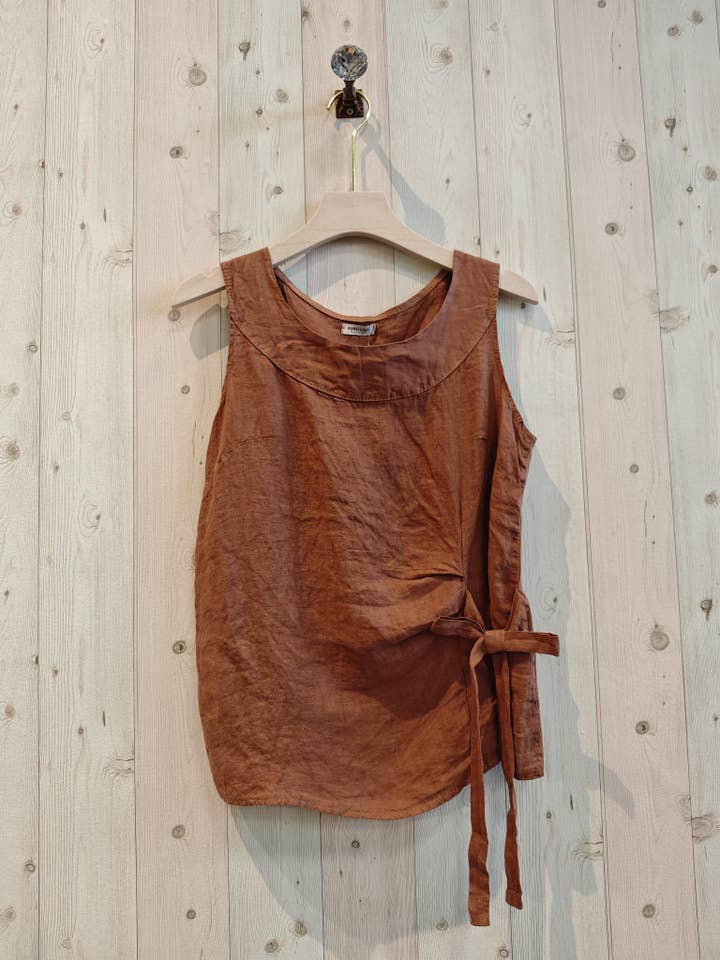 REF 74012 LONG LINEN TIE TOP 100% for wholesale by Linen & More