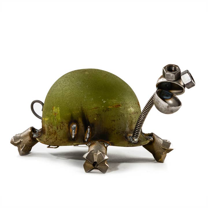 SugarPost - Wholesale Decorative Figurine - Authentic Surplus Army Helmet Turtle Decor