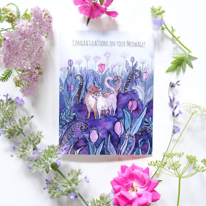 SquidCat, Ink - Wholesale Love Card - Meowage Card1