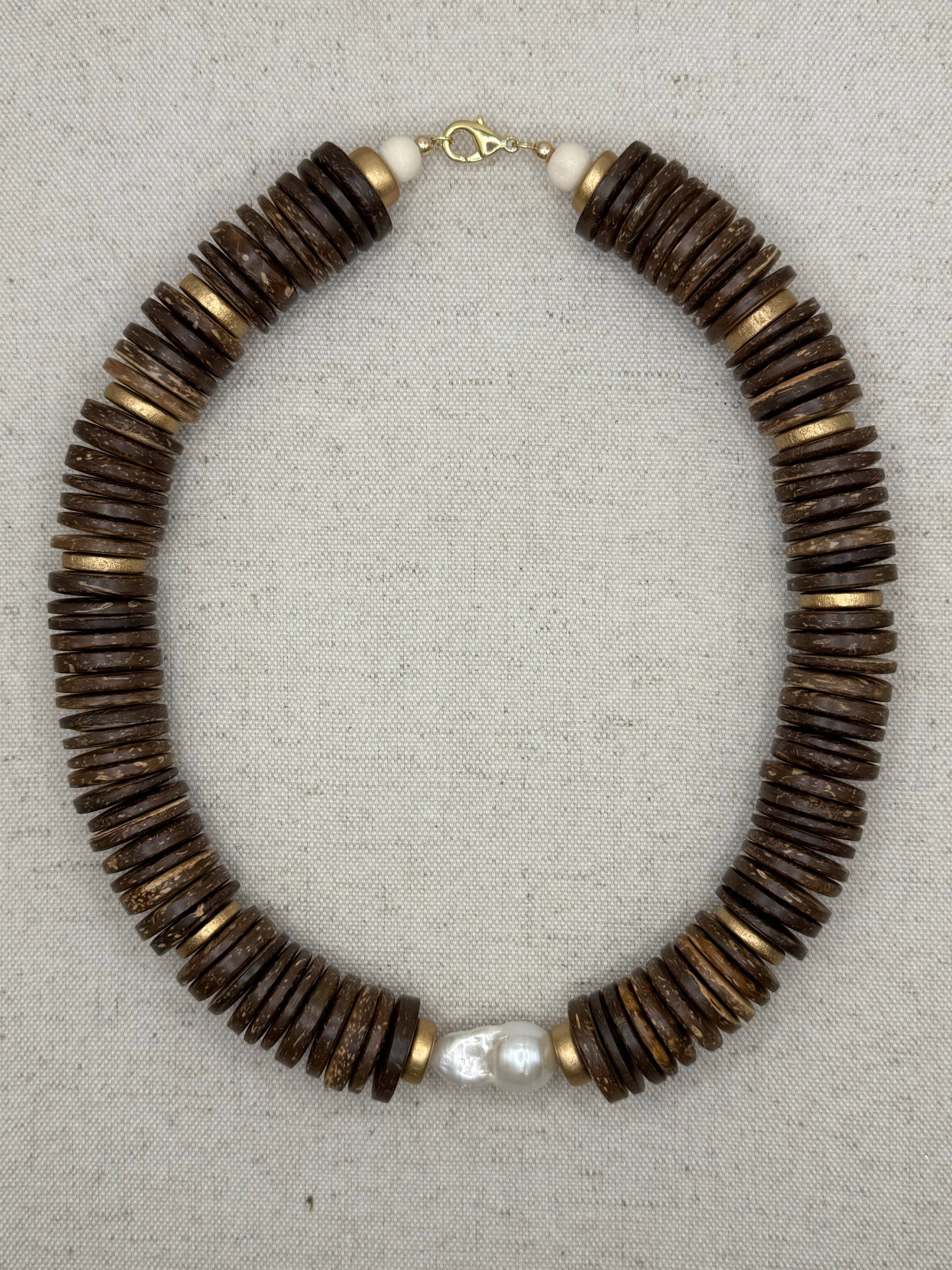 Southern Marc Designs - Wholesale Beaded/pearl necklace - Chocolate Porto Lagos Necklace