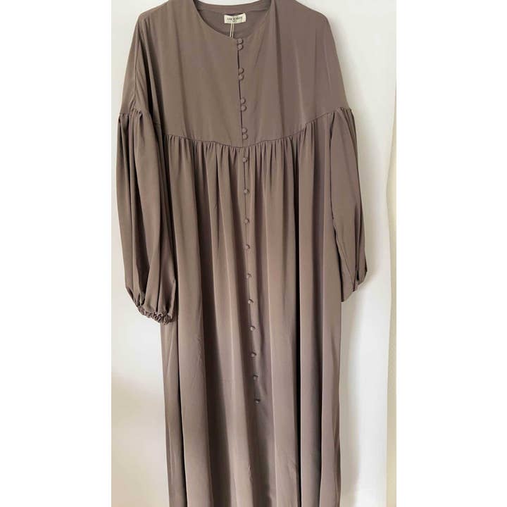 Aawoe Abaya – Hijab - Mulher por atacado – Vestido Abaya Chic com Mangas Bufantes - 2432-ROB6