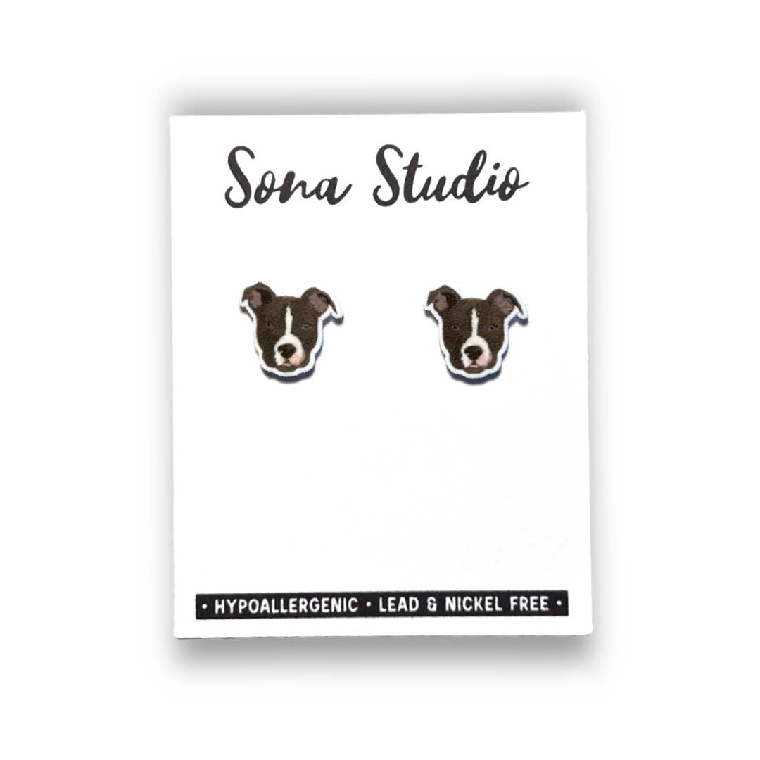 Sona Studio - Wholesale Stud/Post Earrings - Pit Bull Earrings