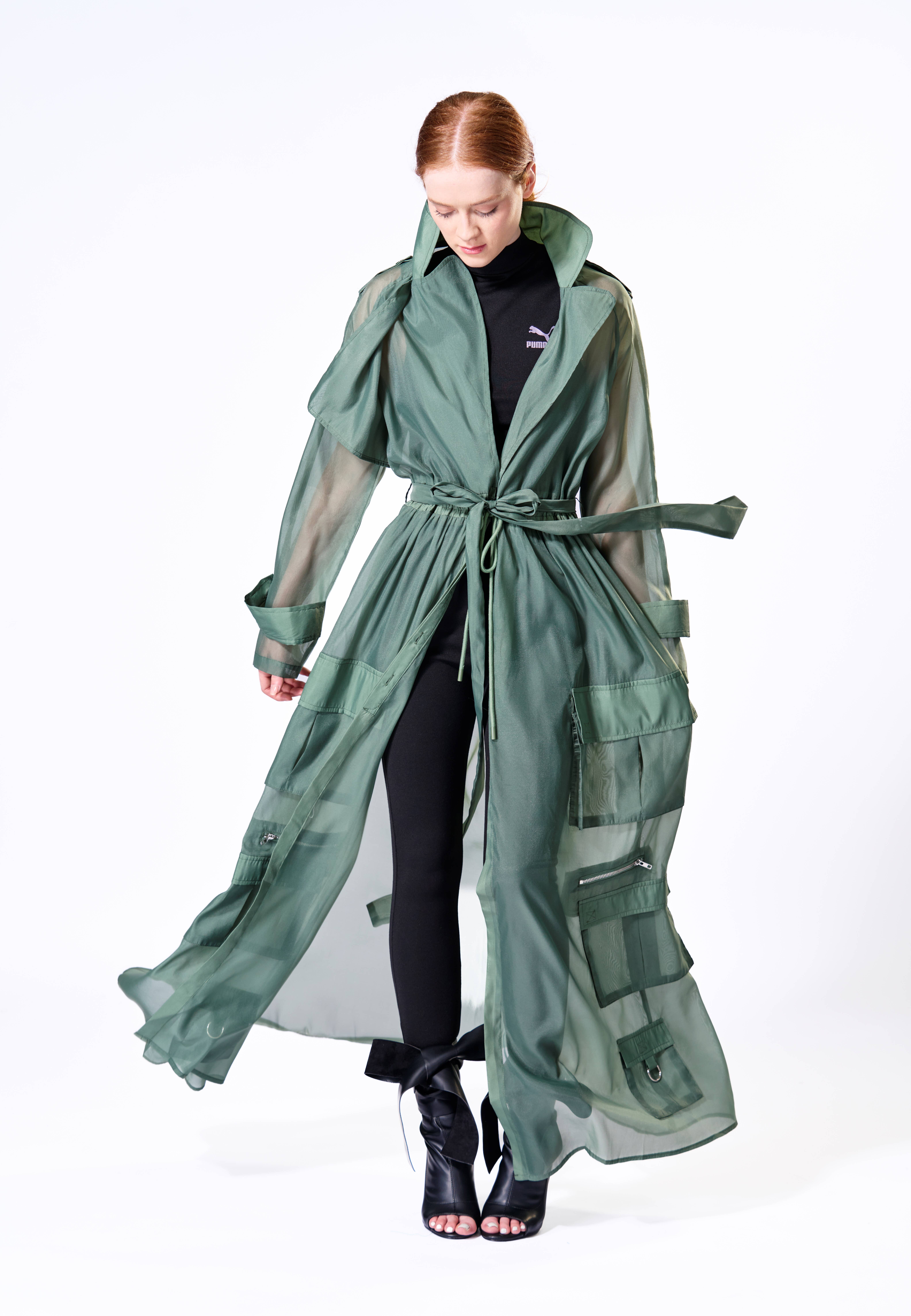 The Fifth Week - Wholesale Coat - Women's - Sage Sheer Organza Duster