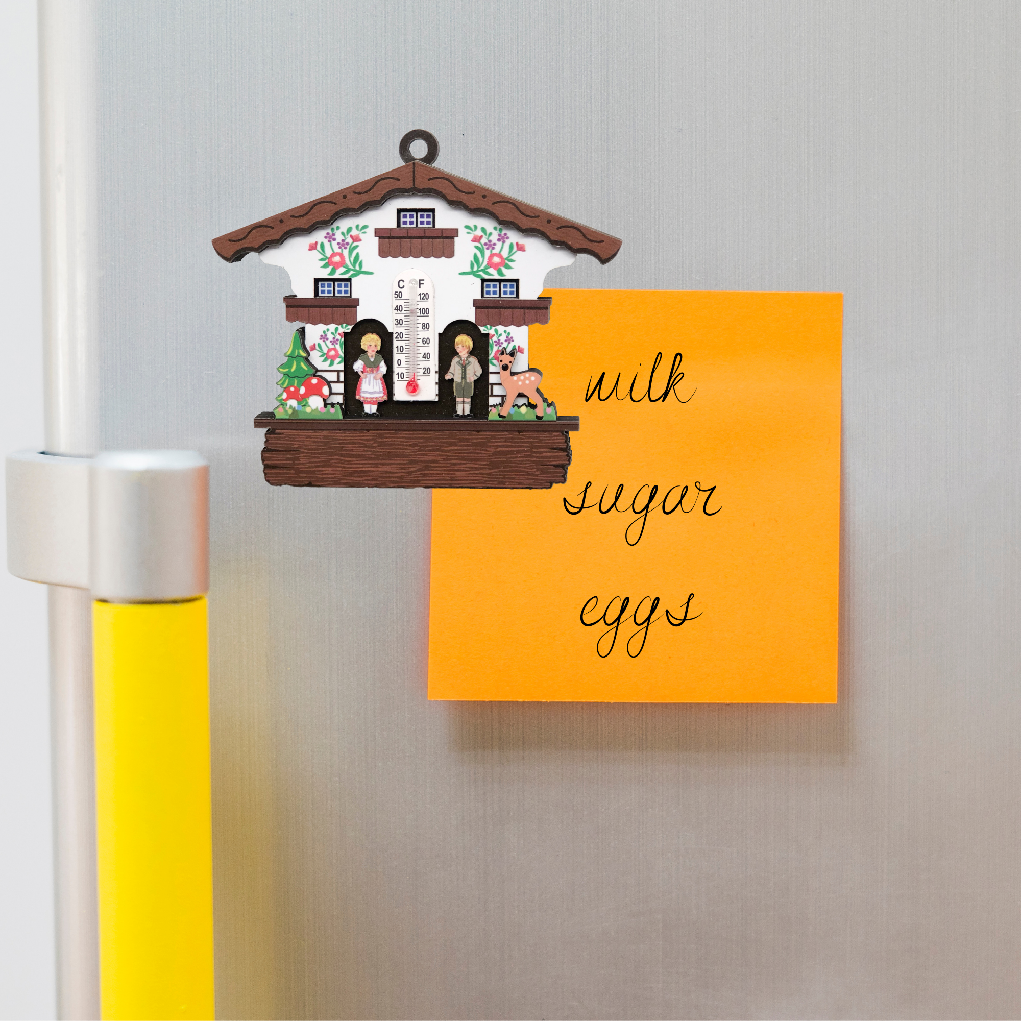 European Heritage Gifts - Wholesale Magnet - German Cuckoo Clock Magnet Haus with Thermometer1
