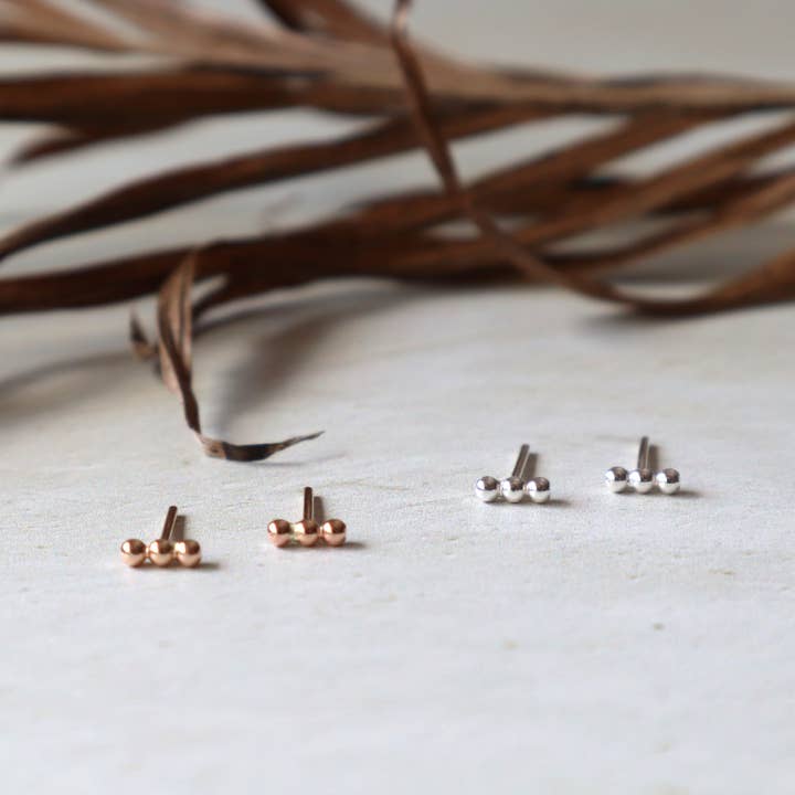 Beaded Stud Earrings | Sterling Silver or 14k Gold Filled for wholesale by Blossom and Shine