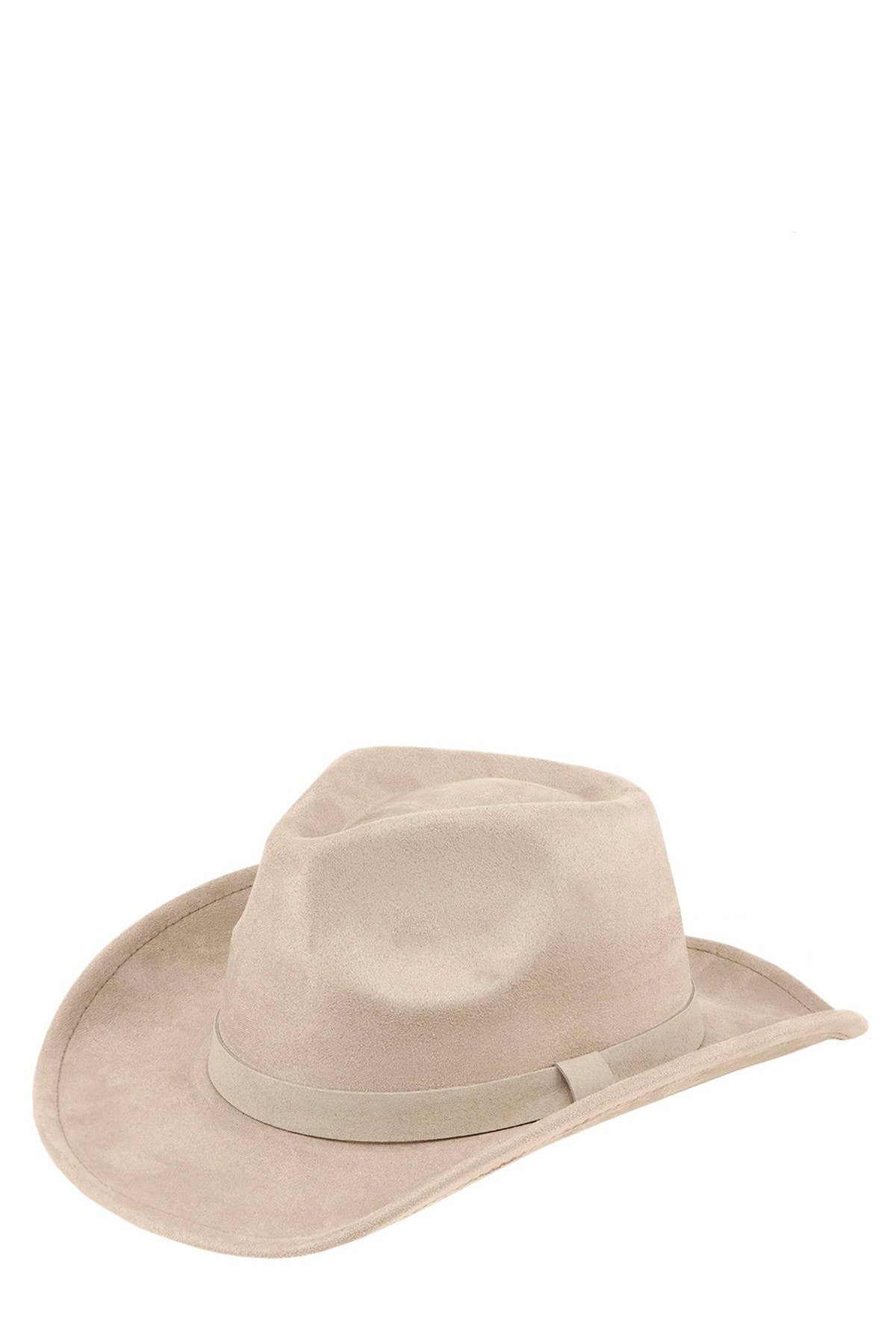 anbfashion - Wholesale Fedora - Women's - FEDORA FAUX SUEDE HAT WITH COWBOY BAND 4