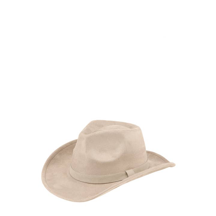 anbfashion - Wholesale Fedora - Women's - FEDORA FAUX SUEDE HAT WITH COWBOY BAND 4