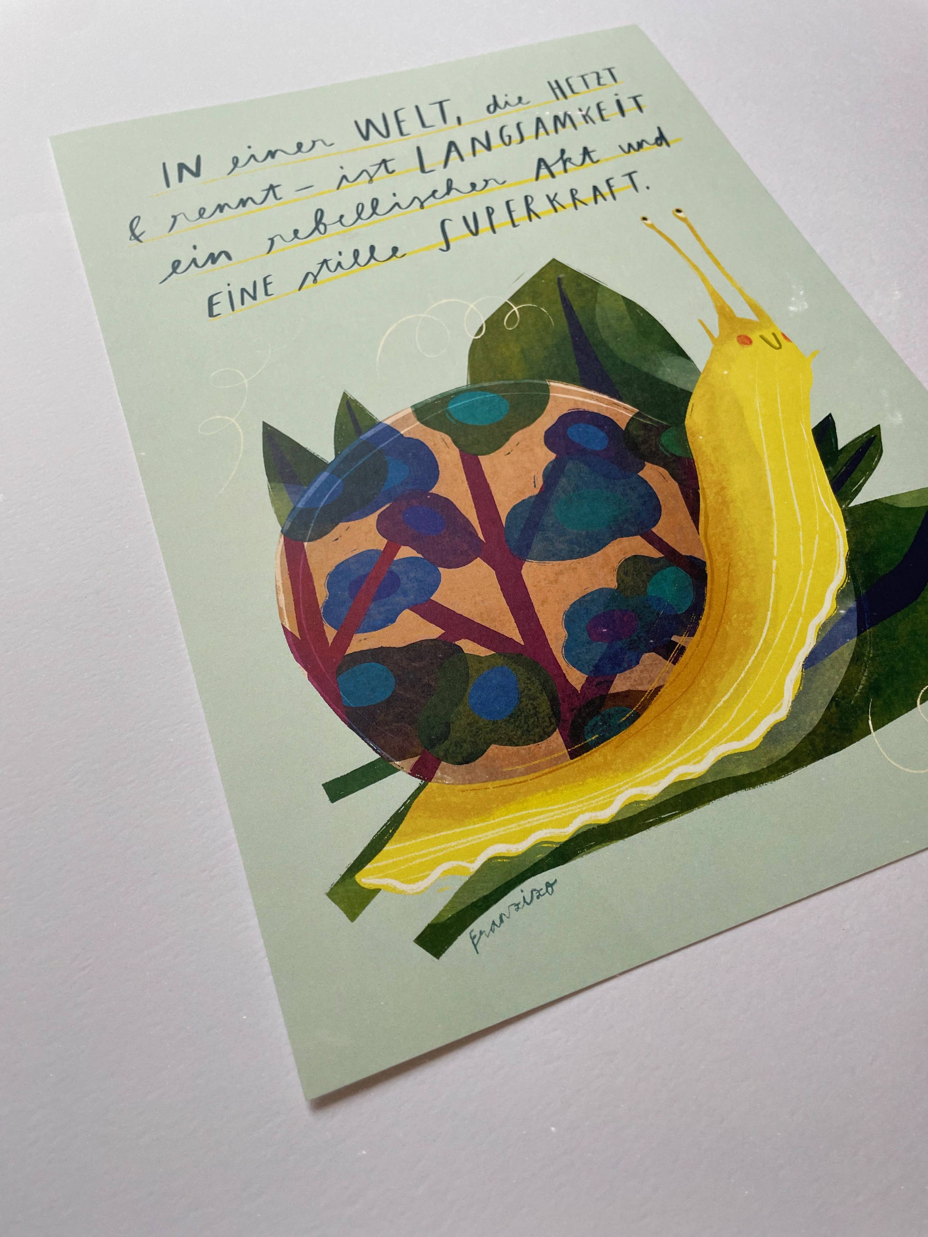 franzizo nachhaltige papeterie - Wholesale Art Print - Print A4 "Slowness"1