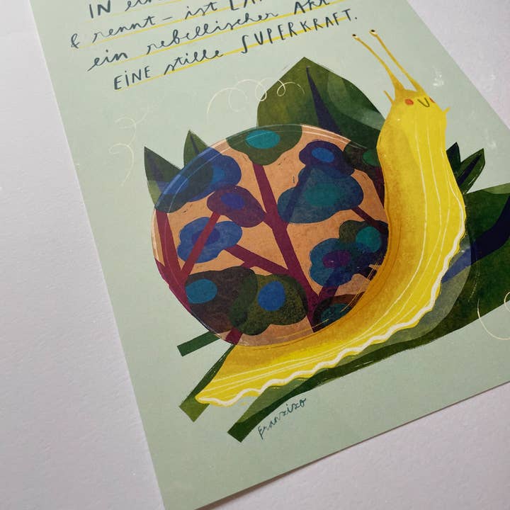 franzizo nachhaltige papeterie - Wholesale Art Print - Print A4 "Slowness"1