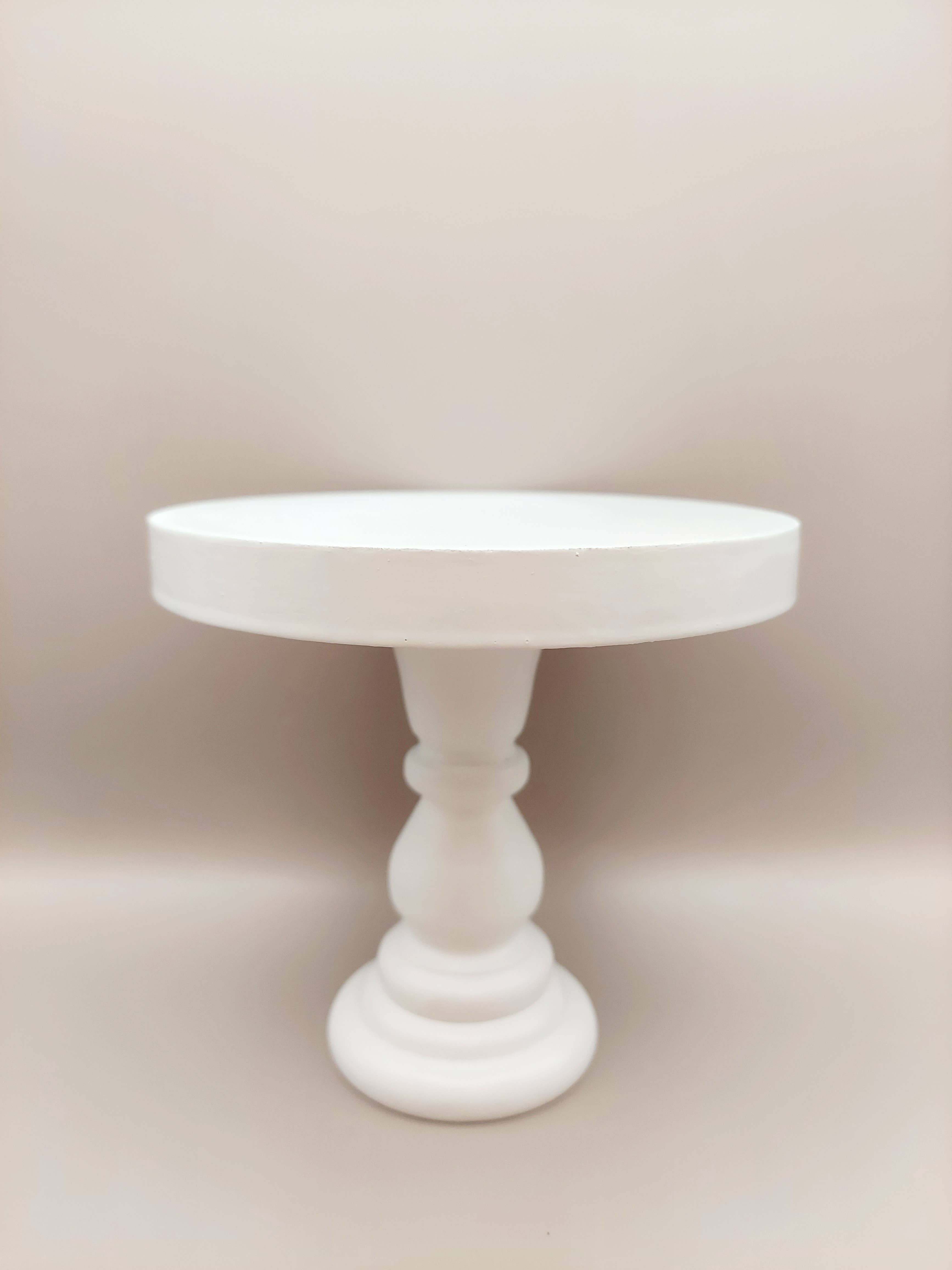 Crafty Wood Studios - Vente Rehausseur de bureau - Support en bois rustique sur piédestal de 12,7 cm de hauteur avec plateau rond de 12,7 cm