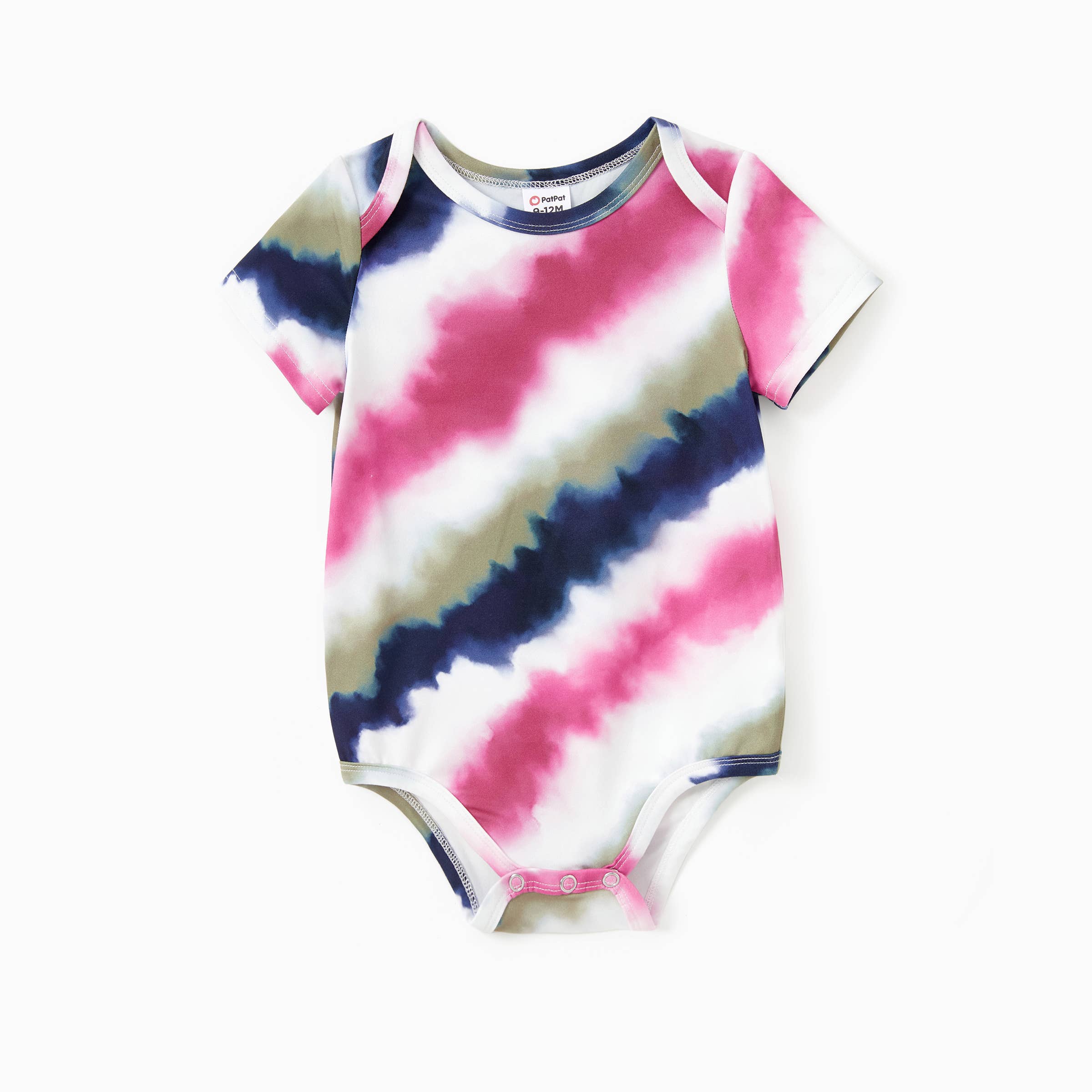 Multi color Family Matching Tie-Dye Diagonal Striped Tee or Dress for wholesale on Faire0