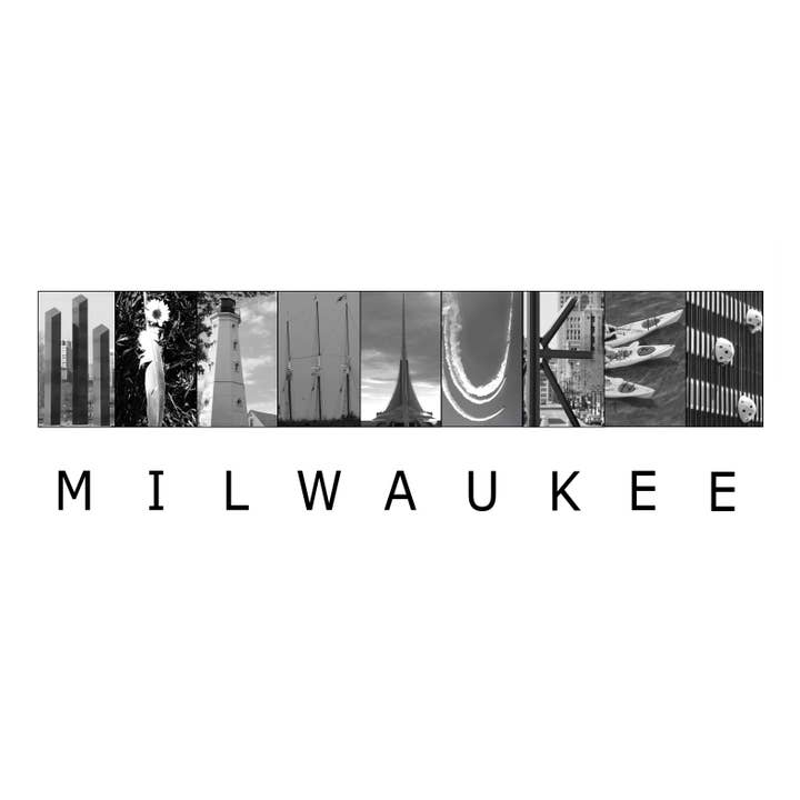 MILWAUKEE_03 Kort med alfabetfotografi for engroshandel hos PhotoWord Art