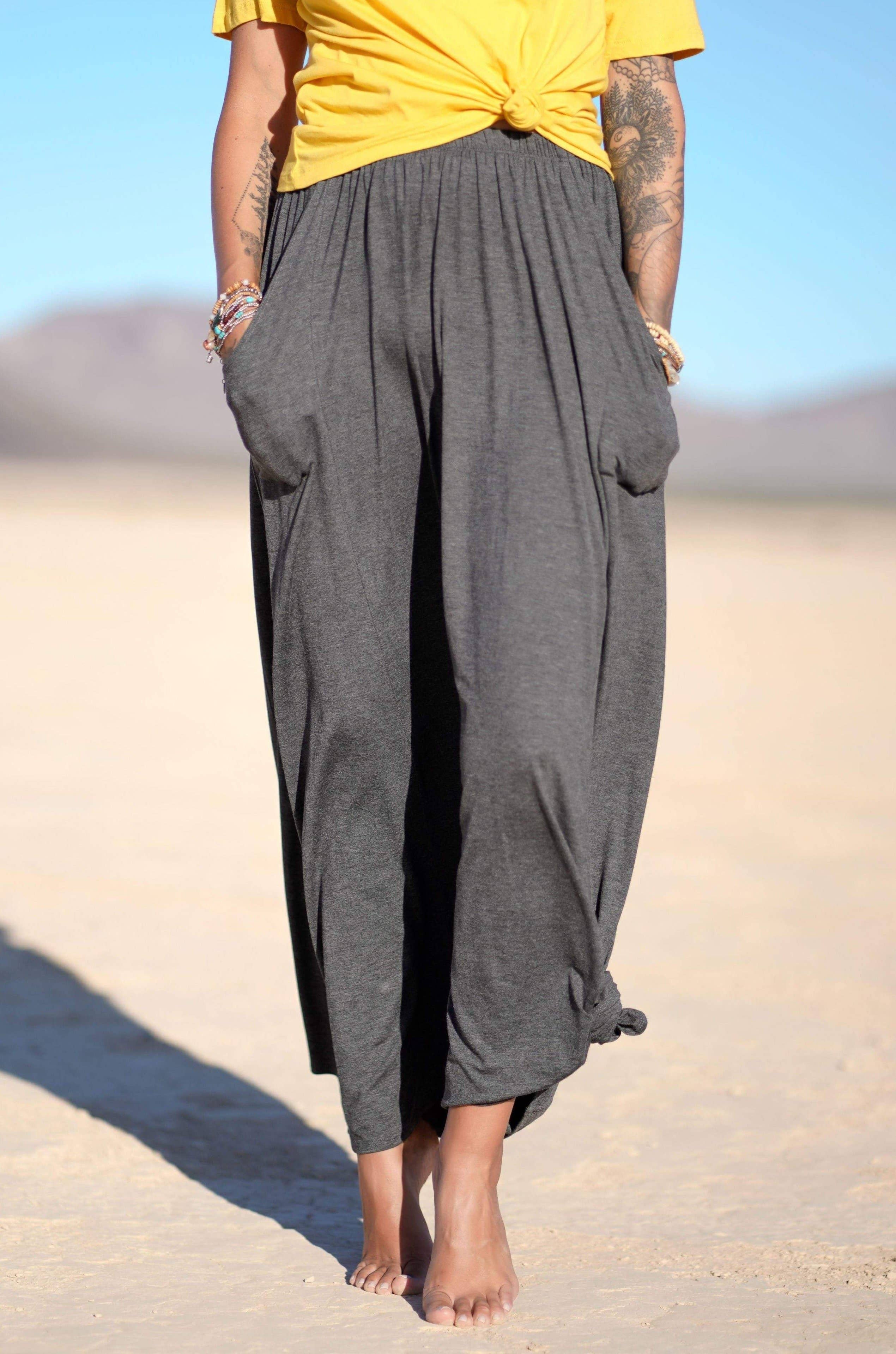 Three Bird Nest - Wholesale Skirt - Women's - The Perfect Pocketed Maxi Skirt - Charcoal1