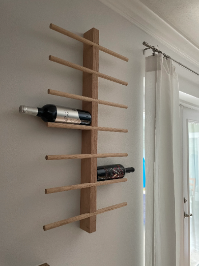 DmsDesignTeam – wholesale Wall-mounted shelf – Unique Vertical Oak Wine Rack8