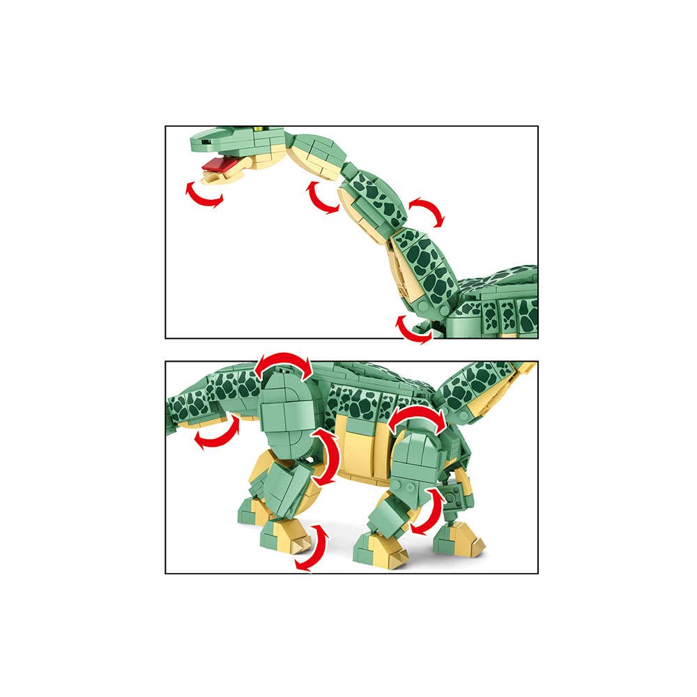AJ Aguiar - Wholesale Build-a-Toy - Kids - Brontosaurus Dino 6+ Connectors Twists5