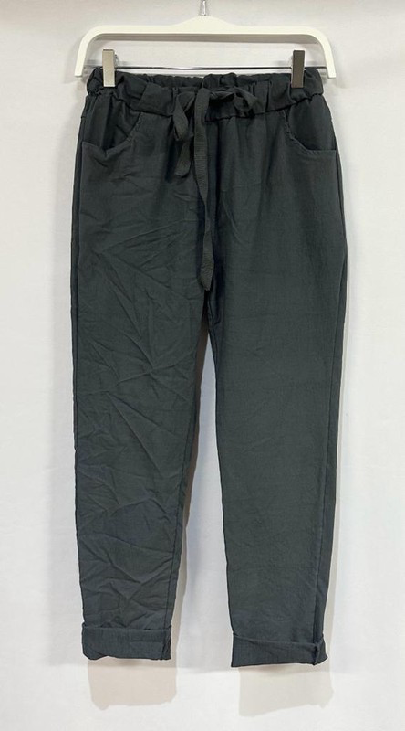 VENTI6 - Vendita all'ingrosso Pantalone - Donna - JOGGERS CON COULISSE INCRESPATI A TINTA UNITA (50060)25