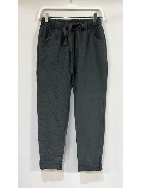 VENTI6 - Vendita all'ingrosso Pantalone - Donna - JOGGERS CON COULISSE INCRESPATI A TINTA UNITA (50060)25