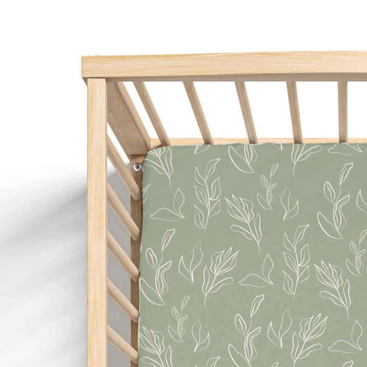 Cradle Comforts Co. - Wholesale Cot/Crib Sheets - Organic Natural Oasis Willow Bamboo Blend Muslin Crib Sheet6