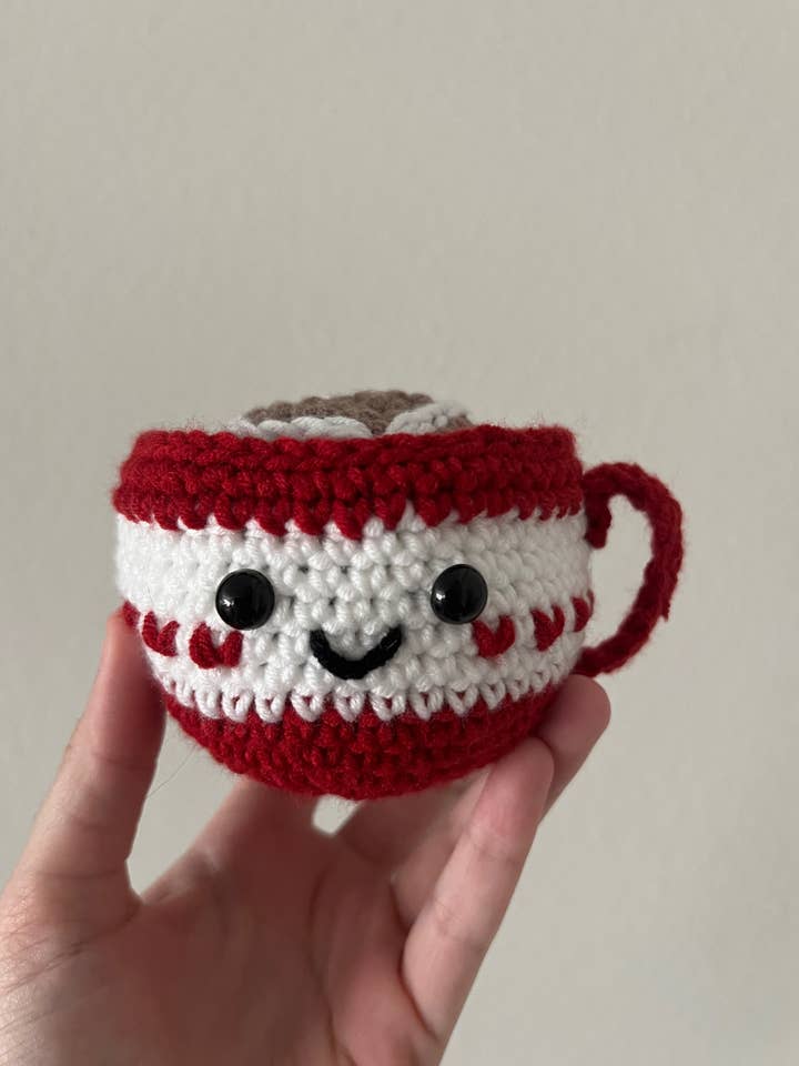 Learn to Crochet Beginner Latte Coffee Cup Crochet Kit for wholesale by Lousy Llama Creations