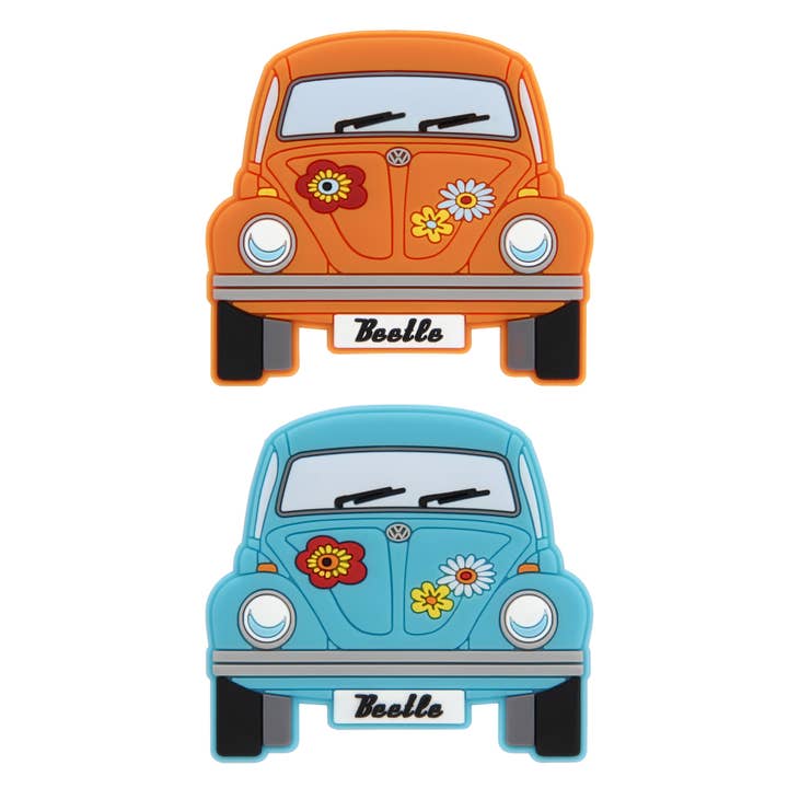 VW Beetle Office Home Kitchen Magnet 2-pc Set - OR/BL for wholesale by VW Collection by BRISA