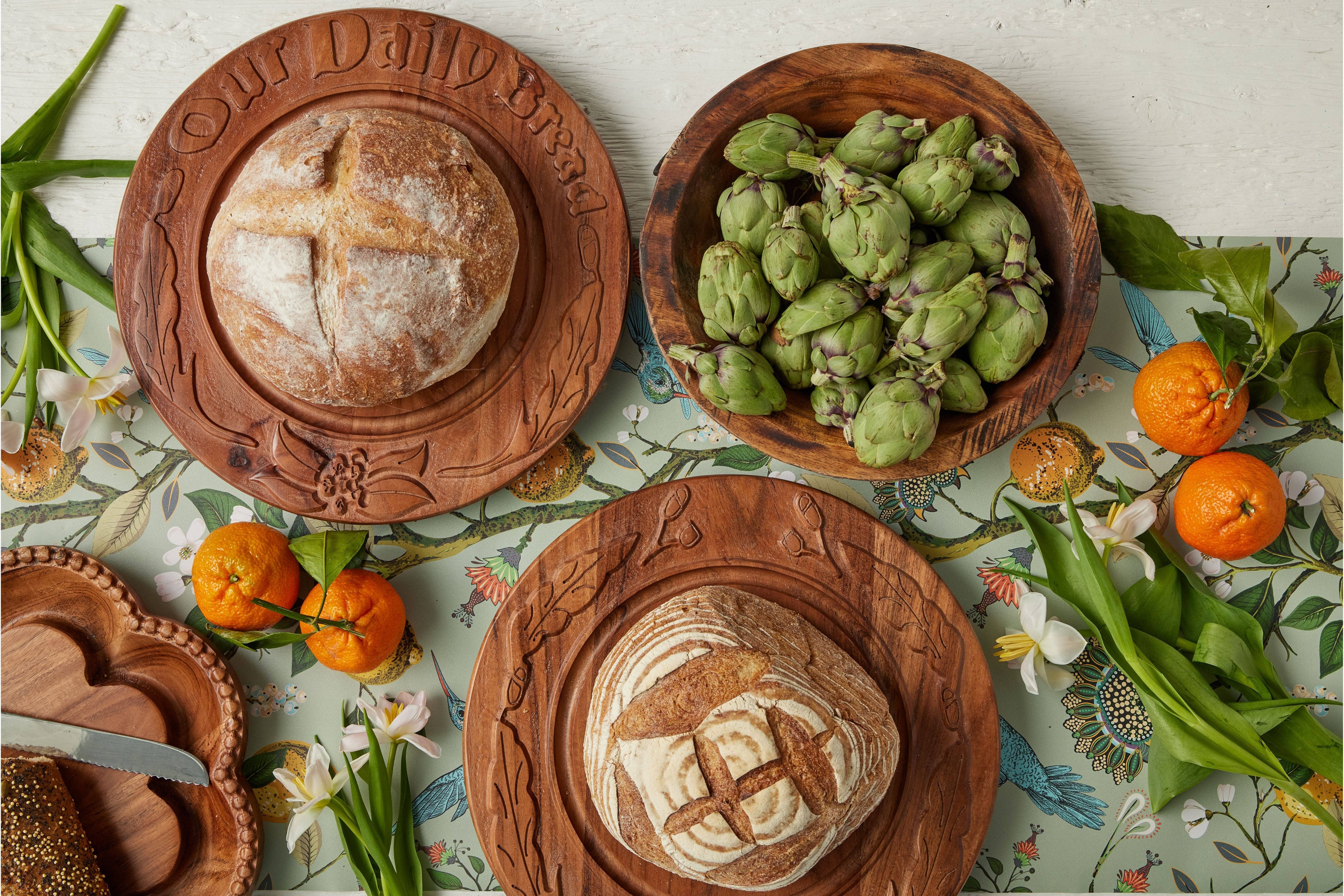 etúHOME - Wholesale Cutting Board - Vintage English Bread Board: Our Daily Bread, Medium, Natural7
