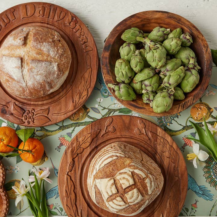 etúHOME - Wholesale Cutting Board - Vintage English Bread Board: Our Daily Bread, Medium, Natural7