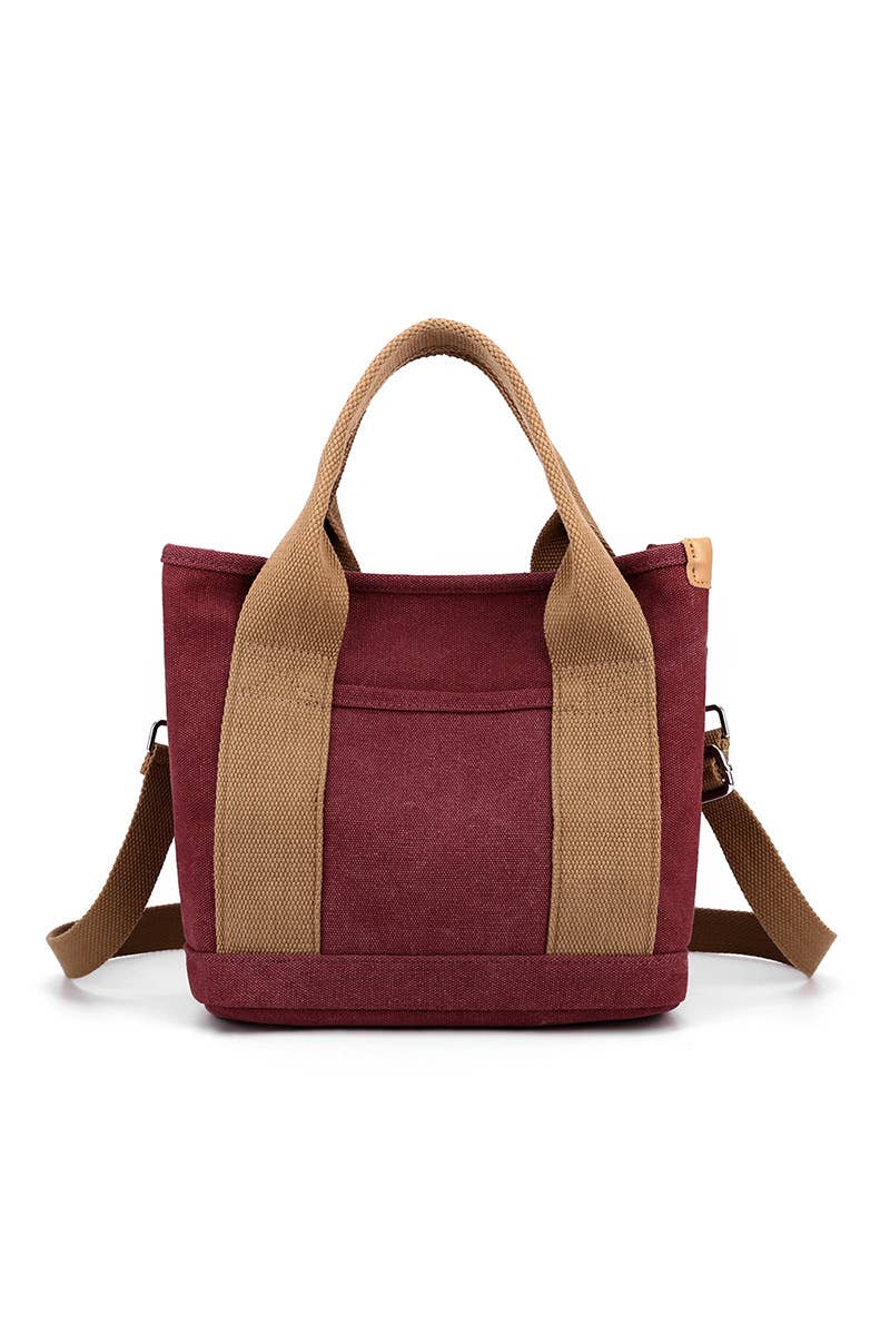 ACCITY - Wholesale Crossbody Bag - Women's - HANDLE LINE CANVAS CROSS BODY BAG_CUAB01018