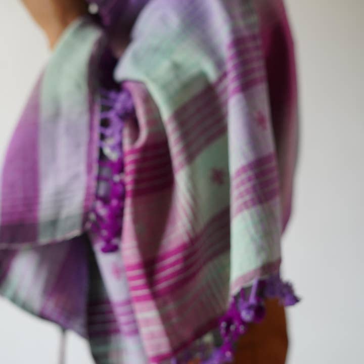 Annahmol - Wholesale Scarf - Unisex - Organic Indigenous Woven Cotton & Natural Dye Scarf16