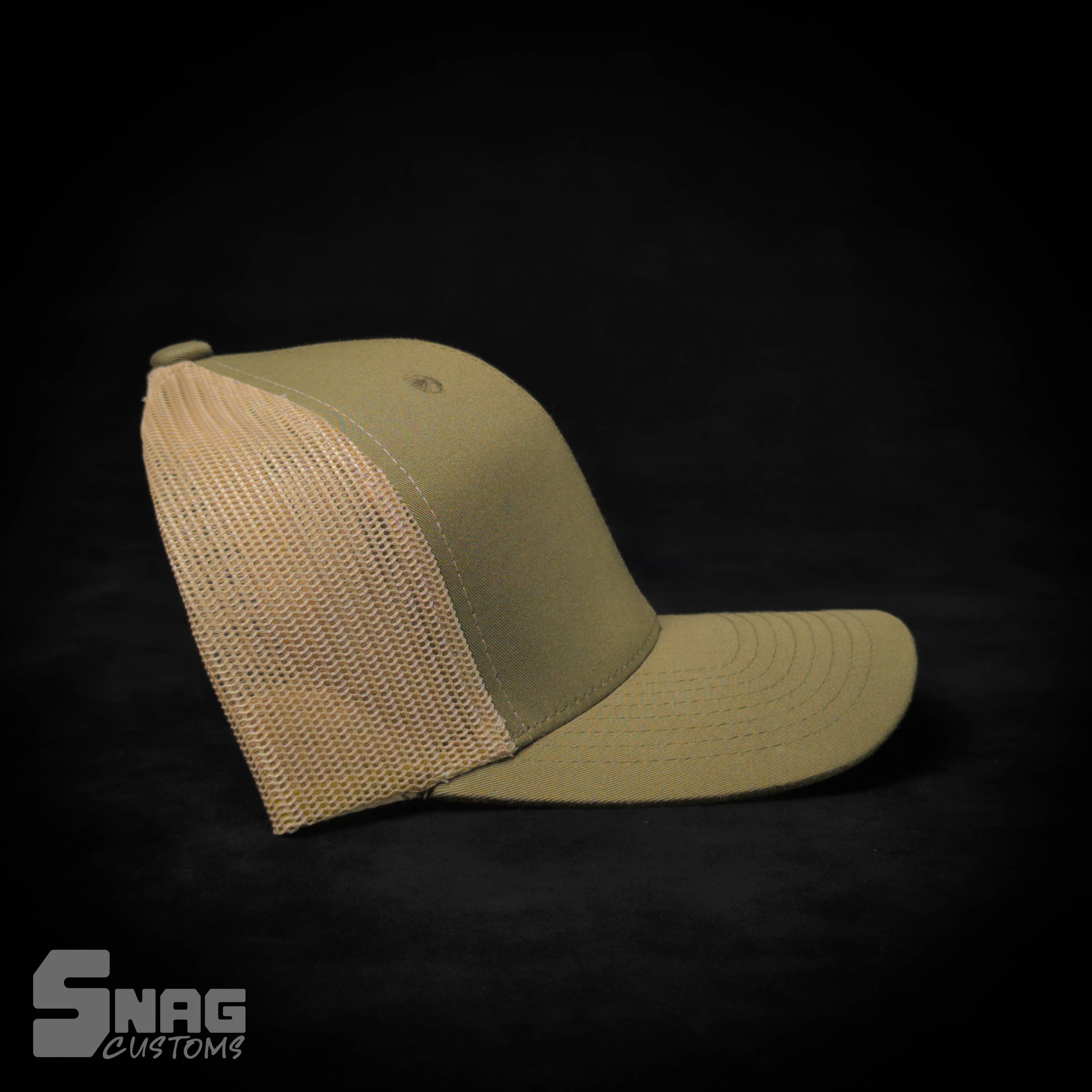 Snag Customs - Wholesale Trucker Hat - Unisex - Montana State Outline Leather Patch Hat14