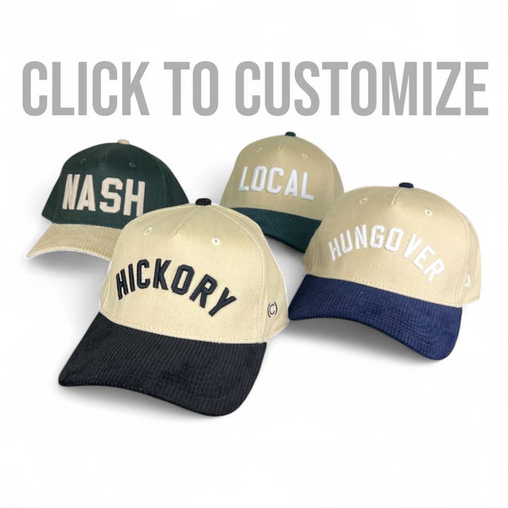 Two Tone Corduroy Hat - Customizable for wholesale by Codeword